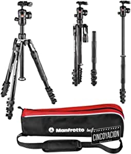 Manfrotto Befree 2N1 tripode Digitales / cámaras de película 3 pata(s) Negro, Plata – Trípode (Digitales / cámaras de película, 9 kg, 3 pata(s), Negro, Plata, Cierre Flip-lock, 1/4")